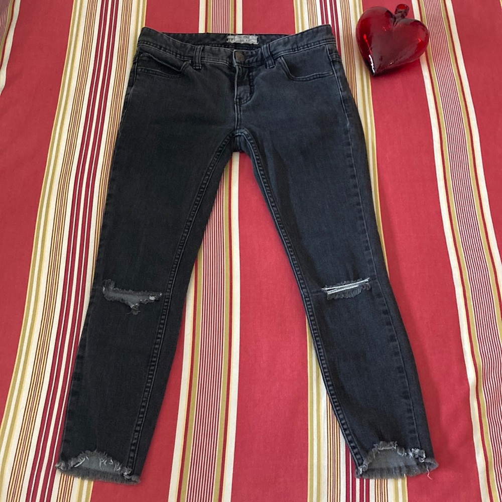 FREE PEOPLE Ankle DESTROYED Skinny Jean main image 1